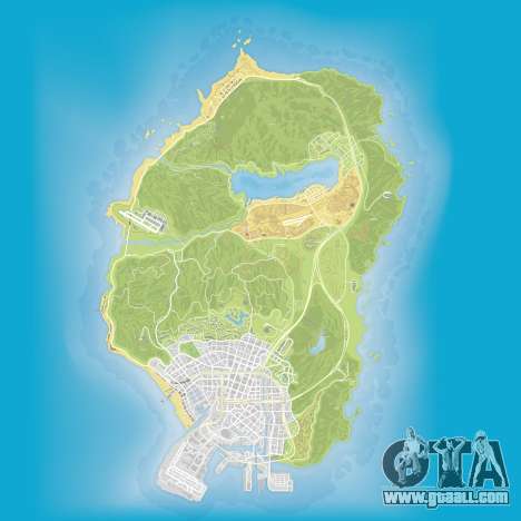 Atlas map of Grand Theft Auto 5