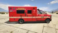 GTA 5 Brute Ambulance Los Santos Fire Department - side view