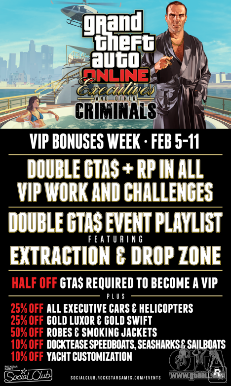 Discounts and bonuses in GTA Online
