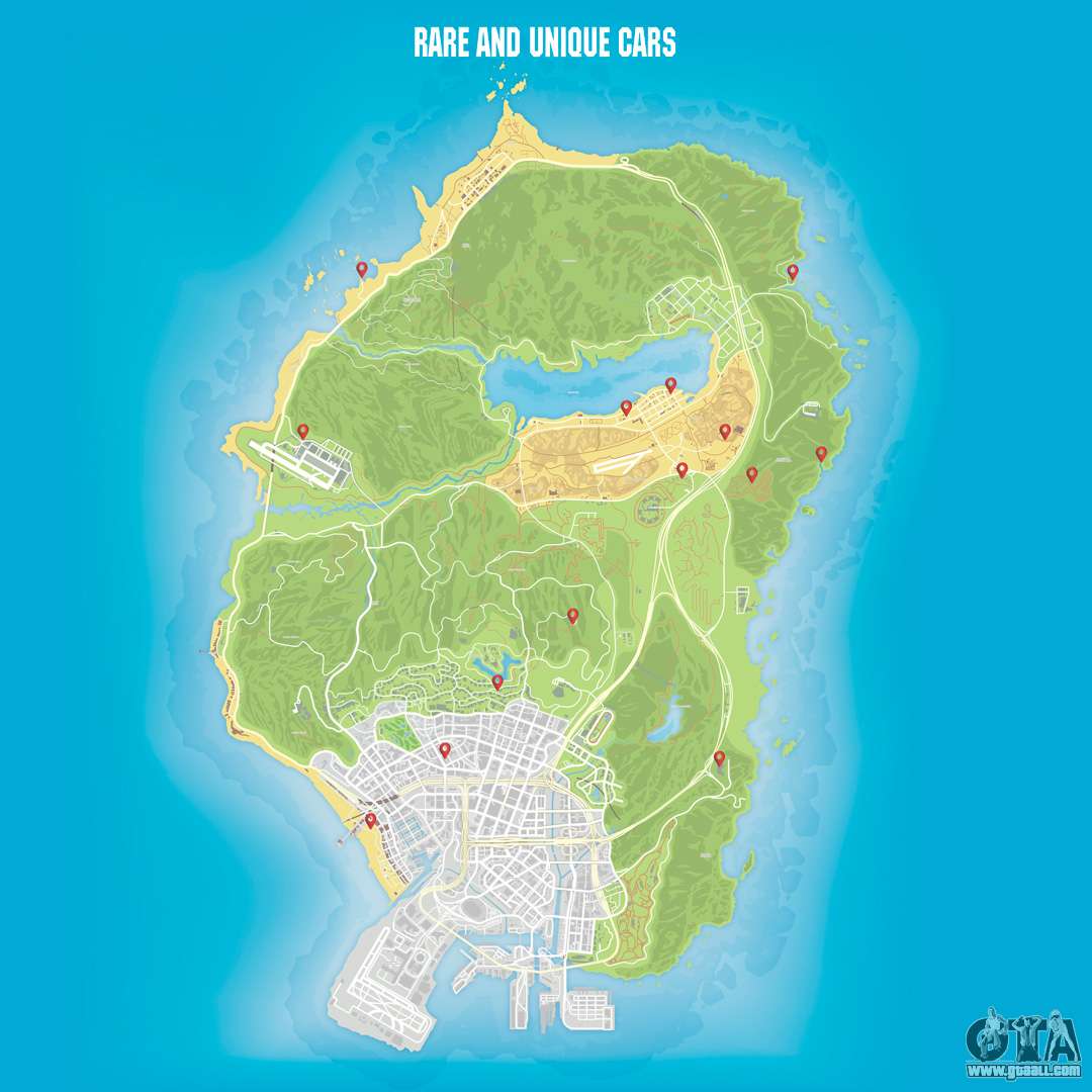gta 5 cars location map