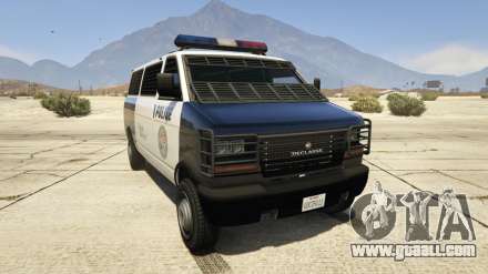 GTA 5 Declasse Police Transporter - screenshots, description and specifications of the van.