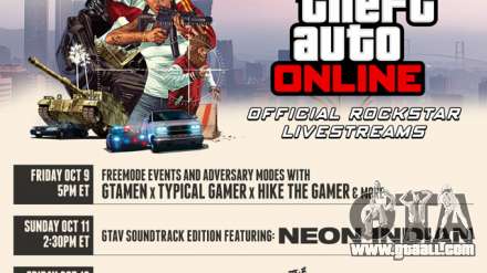 GTA Online Official Livestreams this weekend