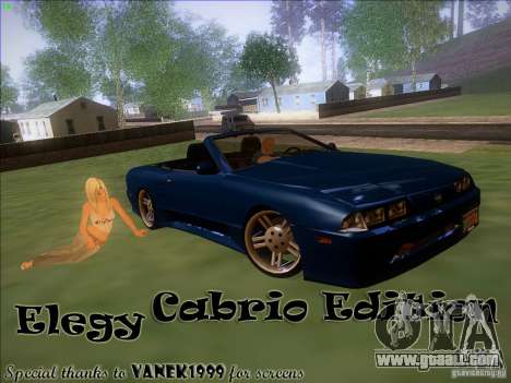 Elegy Cabrio Edition for GTA San Andreas