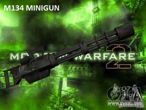 M134 Minigun from CoD: Mw2 for GTA San Andreas