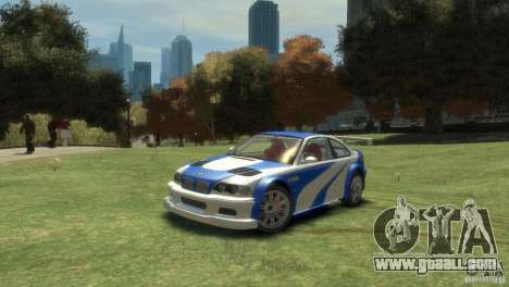 BMW M3 GTR NFS MOST WANTED for GTA 4