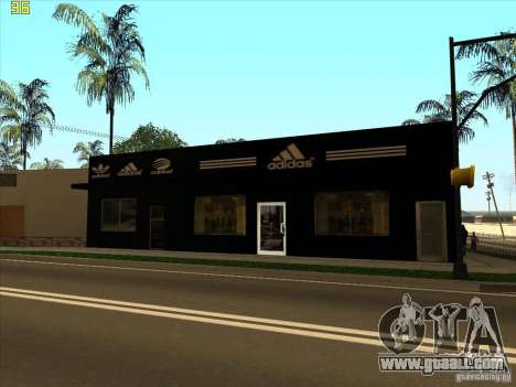 Complete replacement of the Binco store Adidas for GTA San Andreas