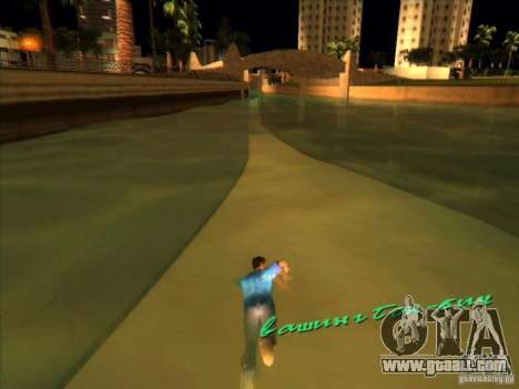 Swimming with the new animation for GTA Vice City