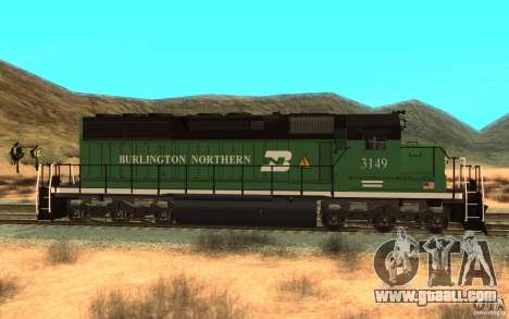 SD 40 Union Pacific Burlington Northern 3149 for GTA San Andreas