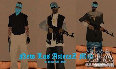 New Los Aztecas skins for GTA San Andreas