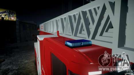 Scania Fire Ladder v1.1 Emerglights blue-red ELS for GTA 4