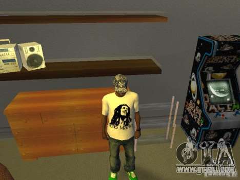 Bob Marley t-shirt for GTA San Andreas