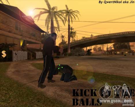 Kick in the balls for GTA San Andreas