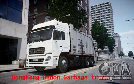 Dongfeng Denon Garbage Truck for GTA 4