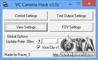 VC Camera Hack v3.0c for GTA Vice City