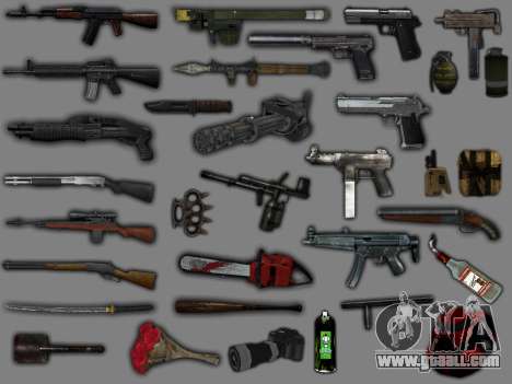New Weapon Pack for GTA San Andreas