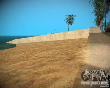 New textures beach of Santa Maria for GTA San Andreas