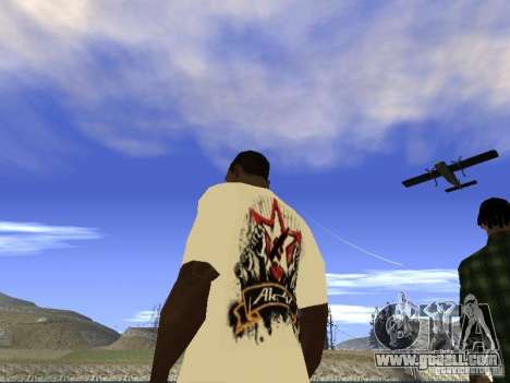 T-shirt NoGGano228 and AK 47 for GTA San Andreas