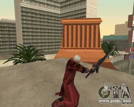 Nero sword from Devil May Cry 4 for GTA San Andreas