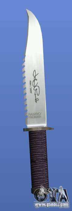 Rambo Knife with signature for GTA 4
