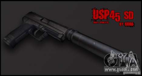 USP.45 SD for GTA San Andreas