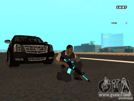 Black &amp; Blue guns for GTA San Andreas