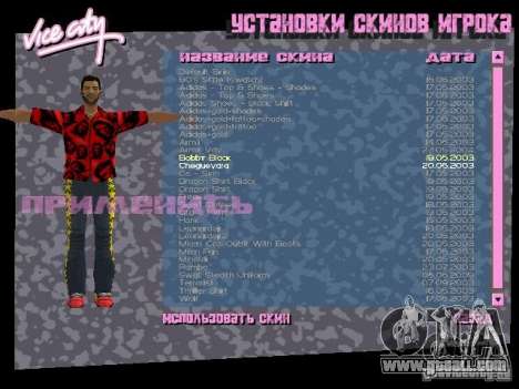 Pack of skins for Tommy for GTA Vice City
