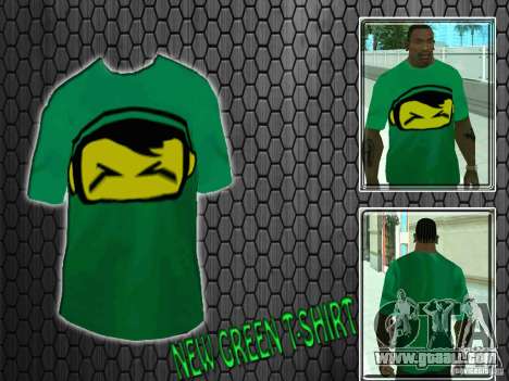 New green t-shirt for GTA San Andreas
