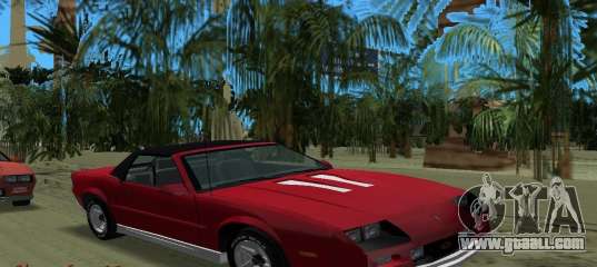 Chevrolet Camaro Convertible 1986 for GTA Vice City