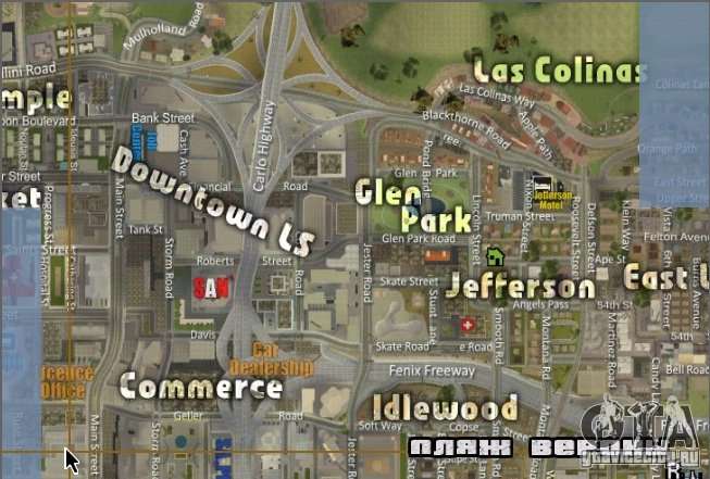 The new map and radar for GTA San Andreas