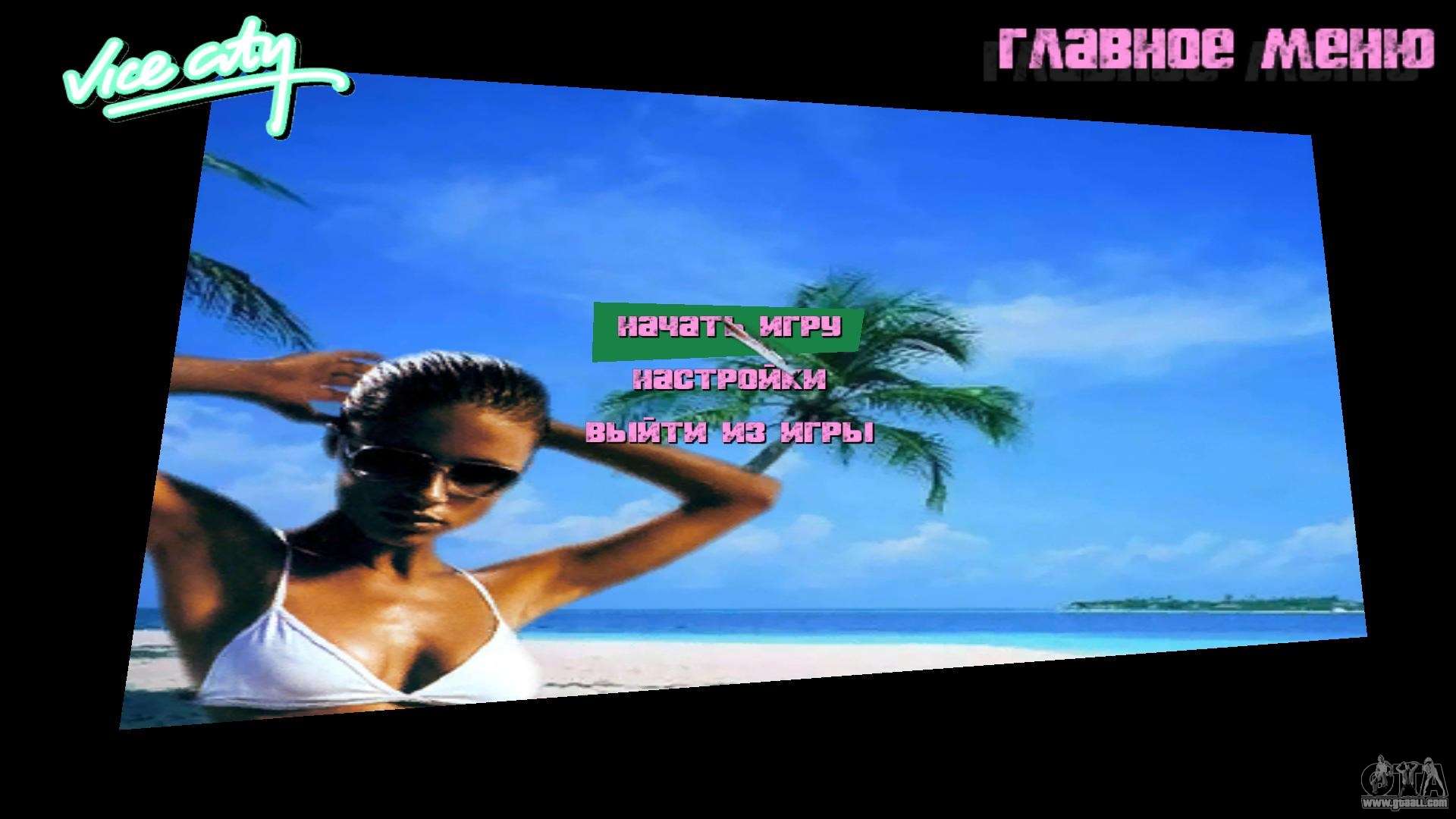 Menu background Spiaggia for GTA Vice City