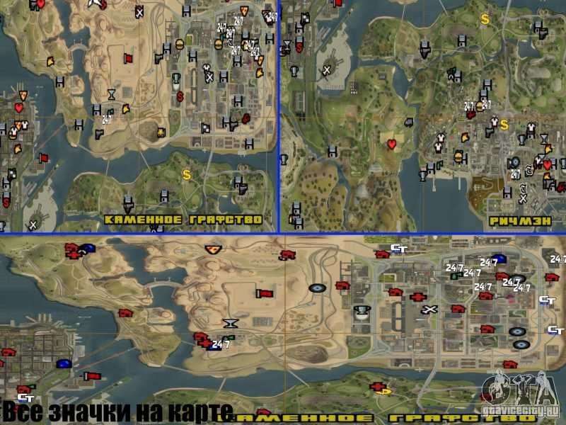 mapa de gta san andreas