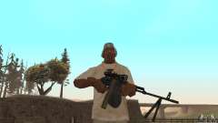 The portable machine gun Kalashnikov for GTA San Andreas