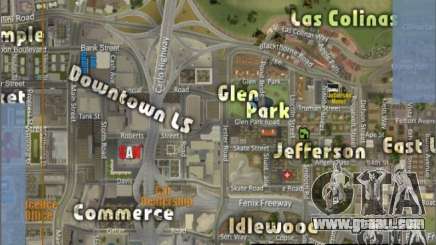 The new map and radar for GTA San Andreas