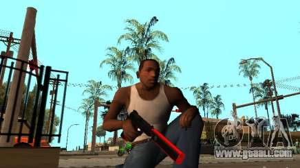 Red Chrome Weapon Pack for GTA San Andreas