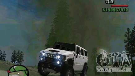 Hummer H2 white for GTA San Andreas