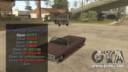Extreme Car Mod (Single Player) for GTA San Andreas