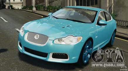 Jaguar XFR 2010 v2.0 turquoise for GTA 4