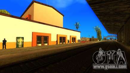 A bustling train station in Los Santos for GTA San Andreas