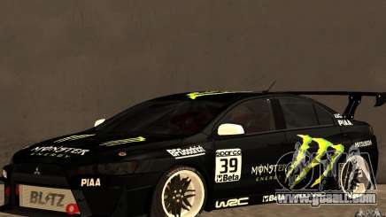 Mitsubishi Lancer Evolution X Monster Energy for GTA San Andreas
