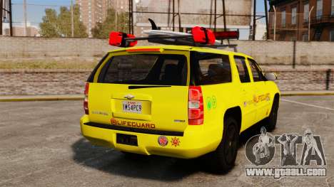 Chevrolet Suburban Los Santos Lifeguard [ELS] for GTA 4