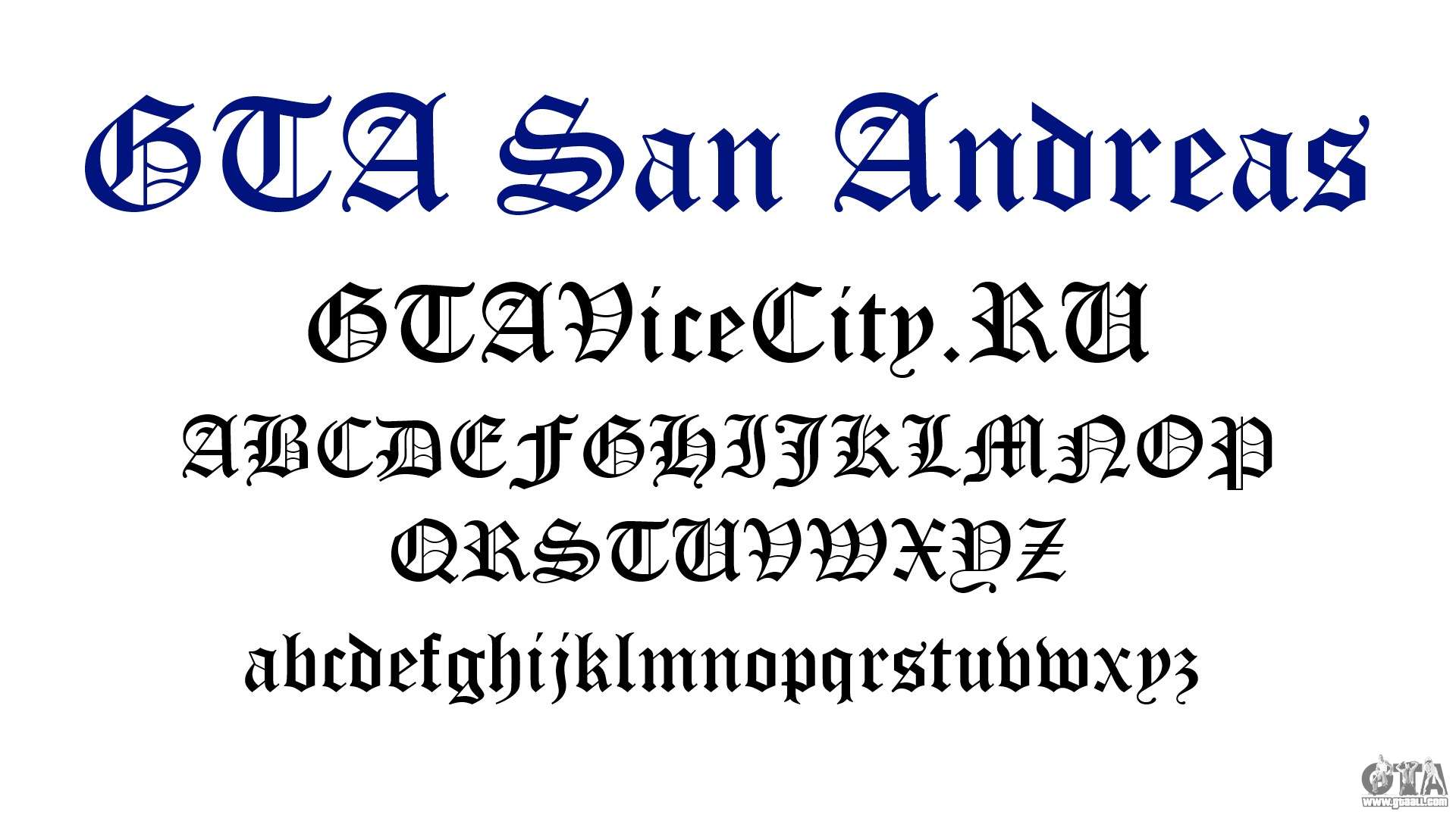 gta san andreas logo font