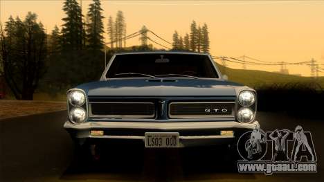 Pontiac Tempest LeMans GTO Hardtop Coupe 1965 for GTA San Andreas