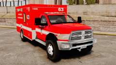 Dodge Ram 3500 2011 LAFD Ambulance [ELS] for GTA 4
