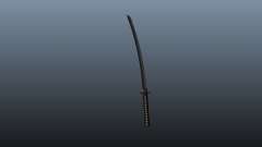 The long Japanese sword Katana