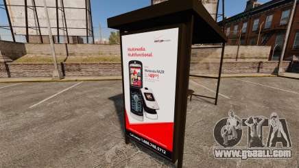 New advertising posters at bus stops for GTA 4