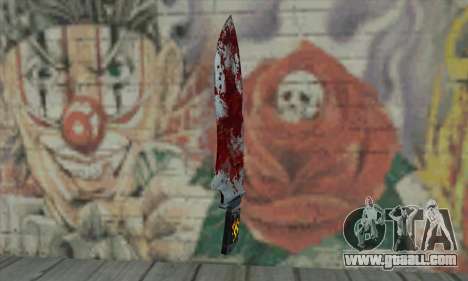 Large bloody knife for GTA San Andreas