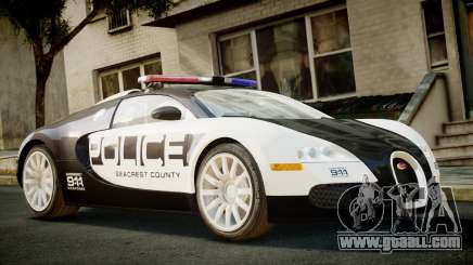 Bugatti Veyron 16.4 Police NFS Hot Pursuit for GTA 4