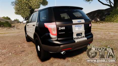 Ford Explorer 2013 LCPD [ELS] Black and Gray for GTA 4