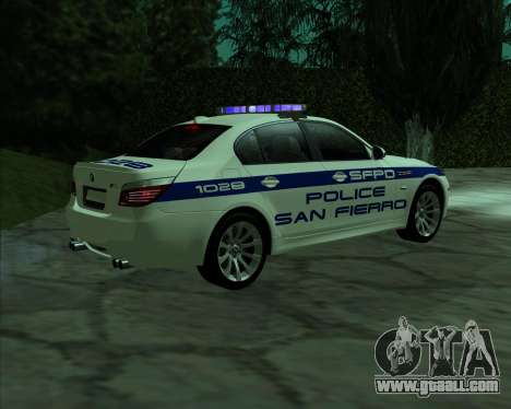 BMW M5 E60 Police SF for GTA San Andreas