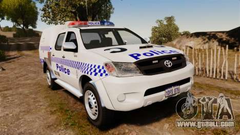 Toyota Hilux Police Western Australia for GTA 4